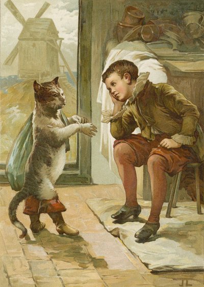 猫のブーツ（クロモリト） 作： John Lawson
